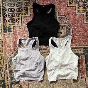 Lululemon Ebb to Street Cropped Racerback Tank Tops